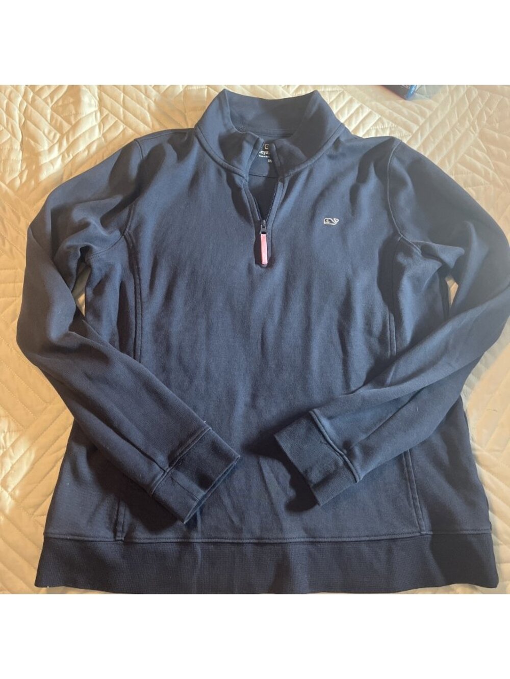 Vineyard Vines women's pullover sweatshirt Medium Navy Blue 1/4 Zip